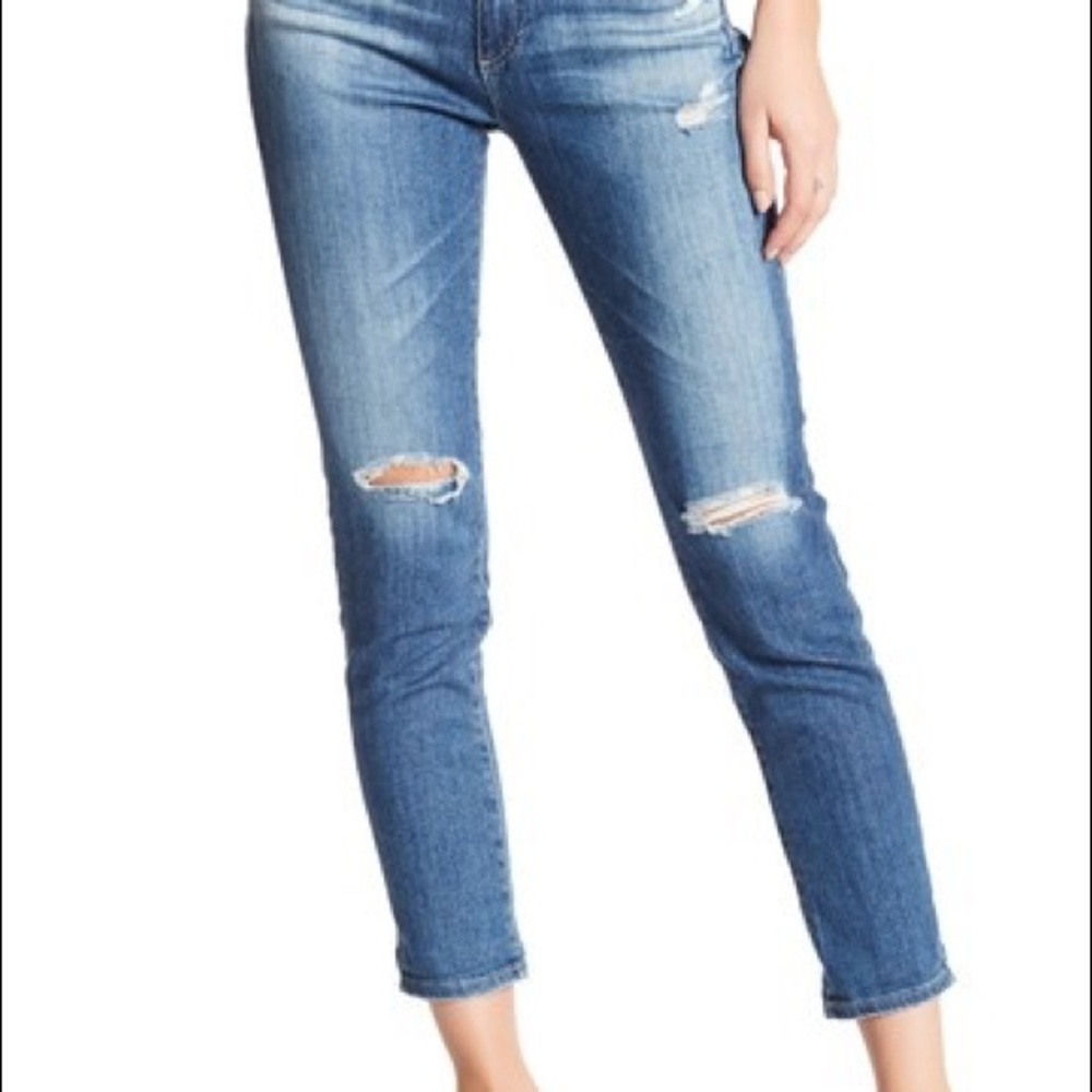 EUC 2/$20 AG Beau distressed jeans. 30R